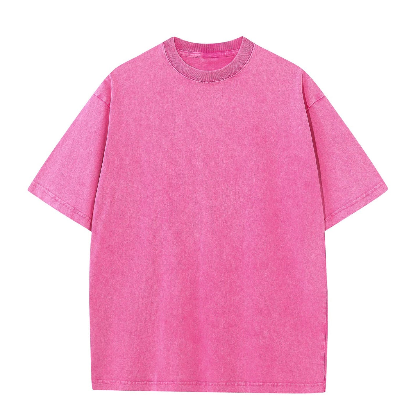 HOTMen's Cotton T-Shirts Oversized Unisex Short Sleeves Casual Loose Wash Solid Basic Tee Tops