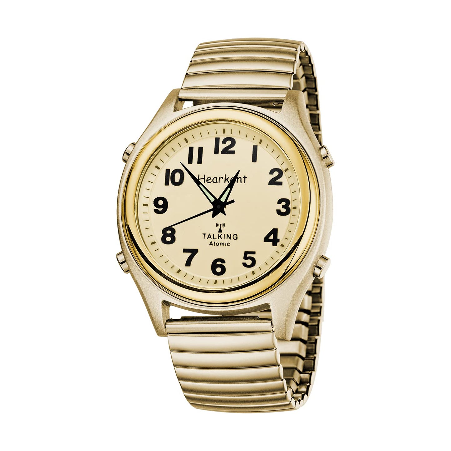 HOTHearkent Atomic American English Talking Watch Speaks Clear and Loud Time, Date and Alarm time Stretch Band is Best Gift for Senior,Visually impaired, or Blind People
