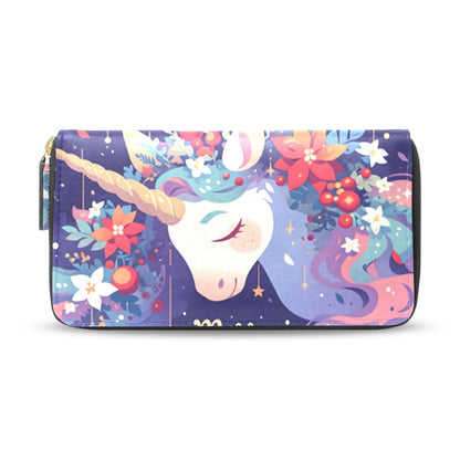 HOTMNSRUU Womens Wallet Purses, Gnomes Halloween Clutch Purses for Women RFID Blocking Credit Card Holder Wallet Leather Zipper Coin Purse