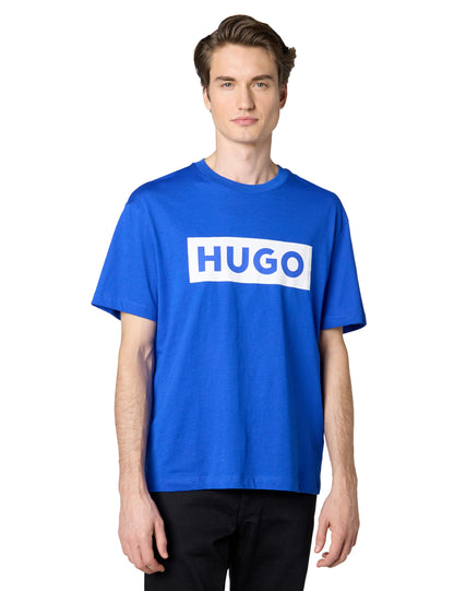 HOTHugo Men's Logo Stripe Cotton Crew Neck T-Shirt