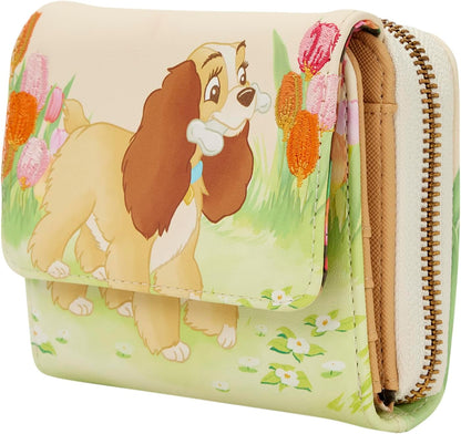 HOTLoungefly Lady and The Tramp Pastel Tulip Trifold Wallet