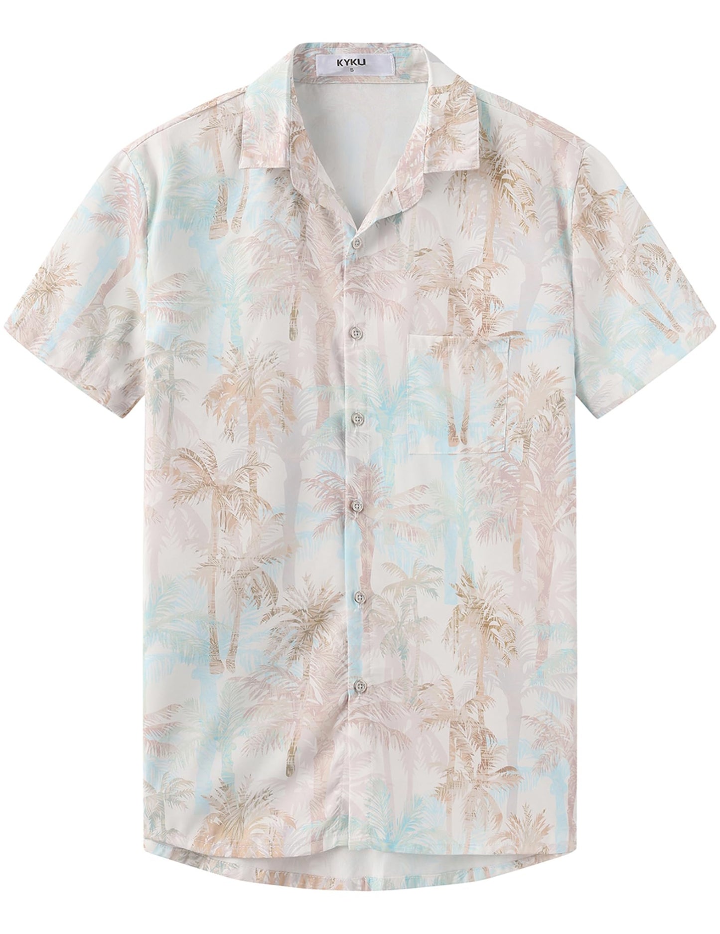 HOTKYKU Hawaiian Shirt for Men: Beach Vacation Summer Short Sleeve Button Down Mens Shirts Casual Stylish