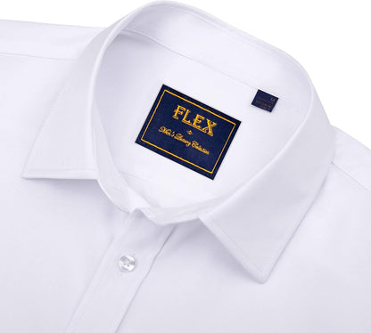 HOTMens Short Sleeve Dress Shirt Wrinkle Free Summer Button Down Shirts | Stretch Non Iron, Regular Fit with Pocket, for Summer Business Casual Wedding Graduation Vacation Office Work Party Formal