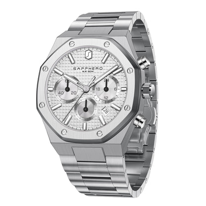 HOTSAPPHERO Mens Watches Stainless Steel Quartz Watch for Men Waterproof Date Clock Fashion Business Wristwatch Gift for Men