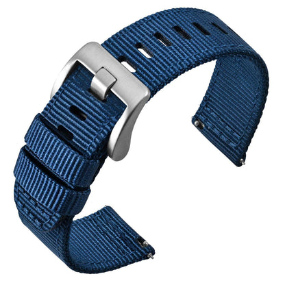 HOTANNEFIT Quick Release Watch Bands, Military Nylon Watch Strap for Men, Multiple Colors & Width (18mm, 19mm, 20mm, 22mm, 24mm)