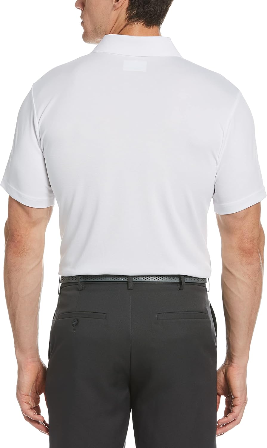 HOTPGA Tour Men's Airflux Solid Mesh Short Sleeve Classic Golf Polo Shirt