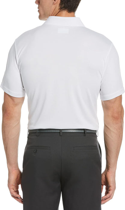 HOTPGA Tour Men's Airflux Solid Mesh Short Sleeve Classic Golf Polo Shirt