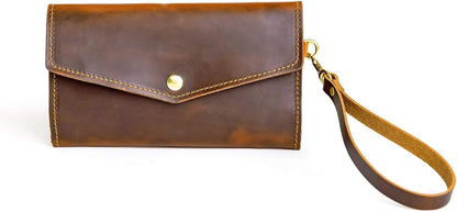 HOTWomen's Leather Clutch Wallet, Trifold Women's Wallet, Leather Wallet Women, Handbag For Women