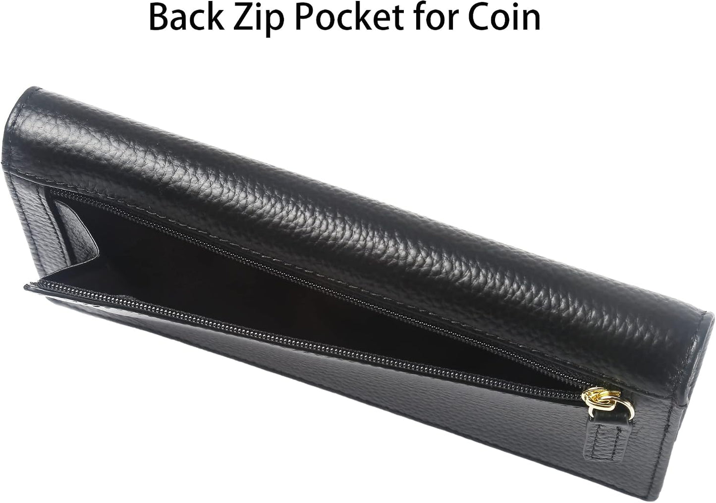 HOTLavemi Ultra Slim Thin Leather Women Wallet RFID Blocking Credit Card Holder Bifold Long Ladies Billfold