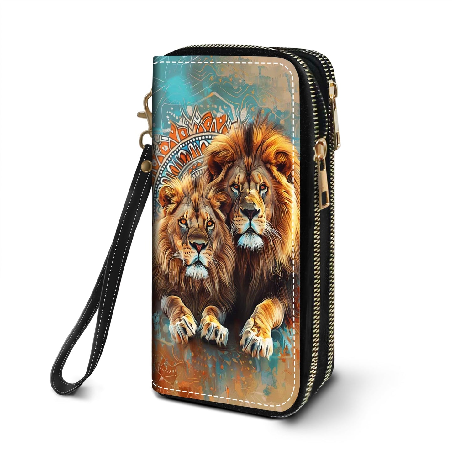HOTWomen's Large Capacity Wallet PU Leather Double Zipper Clutch Purse Multifunctional Wallet with Removable Wristlet Strap for Smart Phone/Coin/Card/Cash, Flower Butterfly