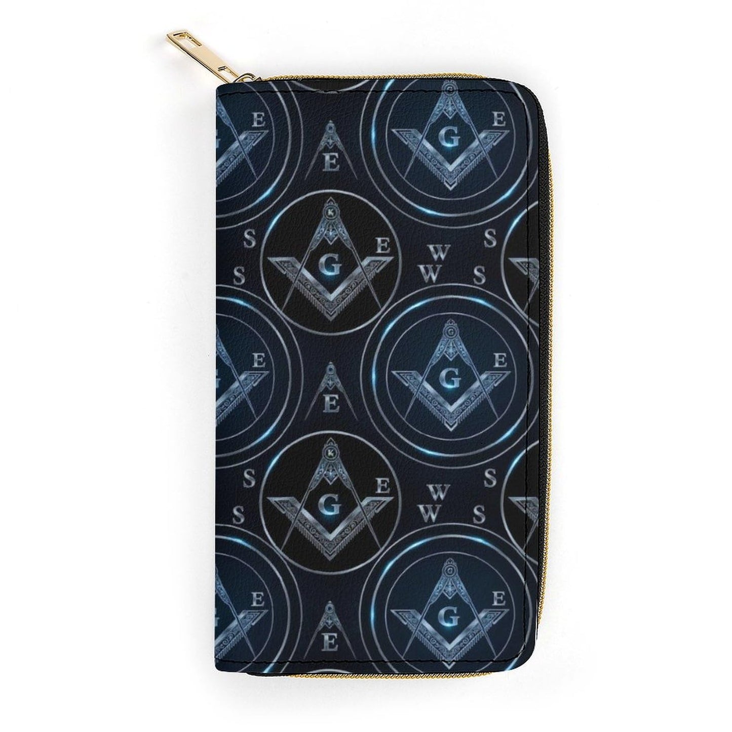 HOTUnisex Large Capacity Leather Wallet Purple Sky Palm Trees, Secure Lightweight Printed Design, Portable Purse for Daily Use & Outdoor Activities