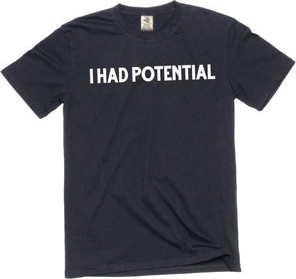 HOTMen's Funny I had Potential T-Shirt Humorous Novelty Graphic tee