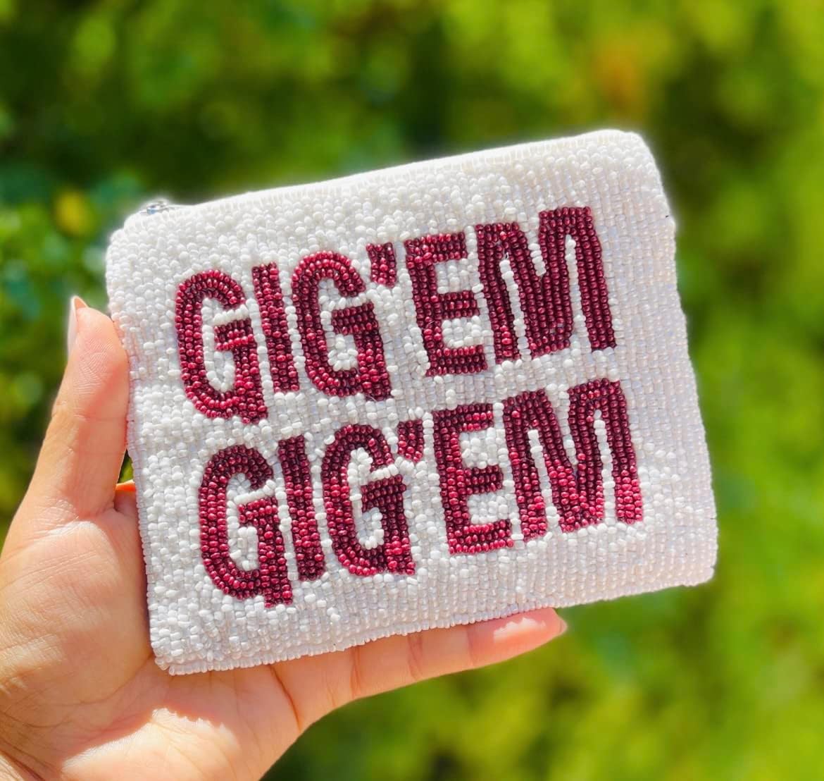 HOTFootball Beaded Coin Purse