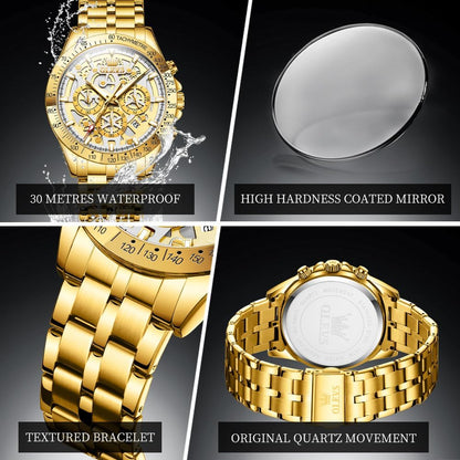 HOTOLEVS Watch for Men Skeleton Business Dress Stainless Steel Waterproof Luminous Mens Wrist Watch