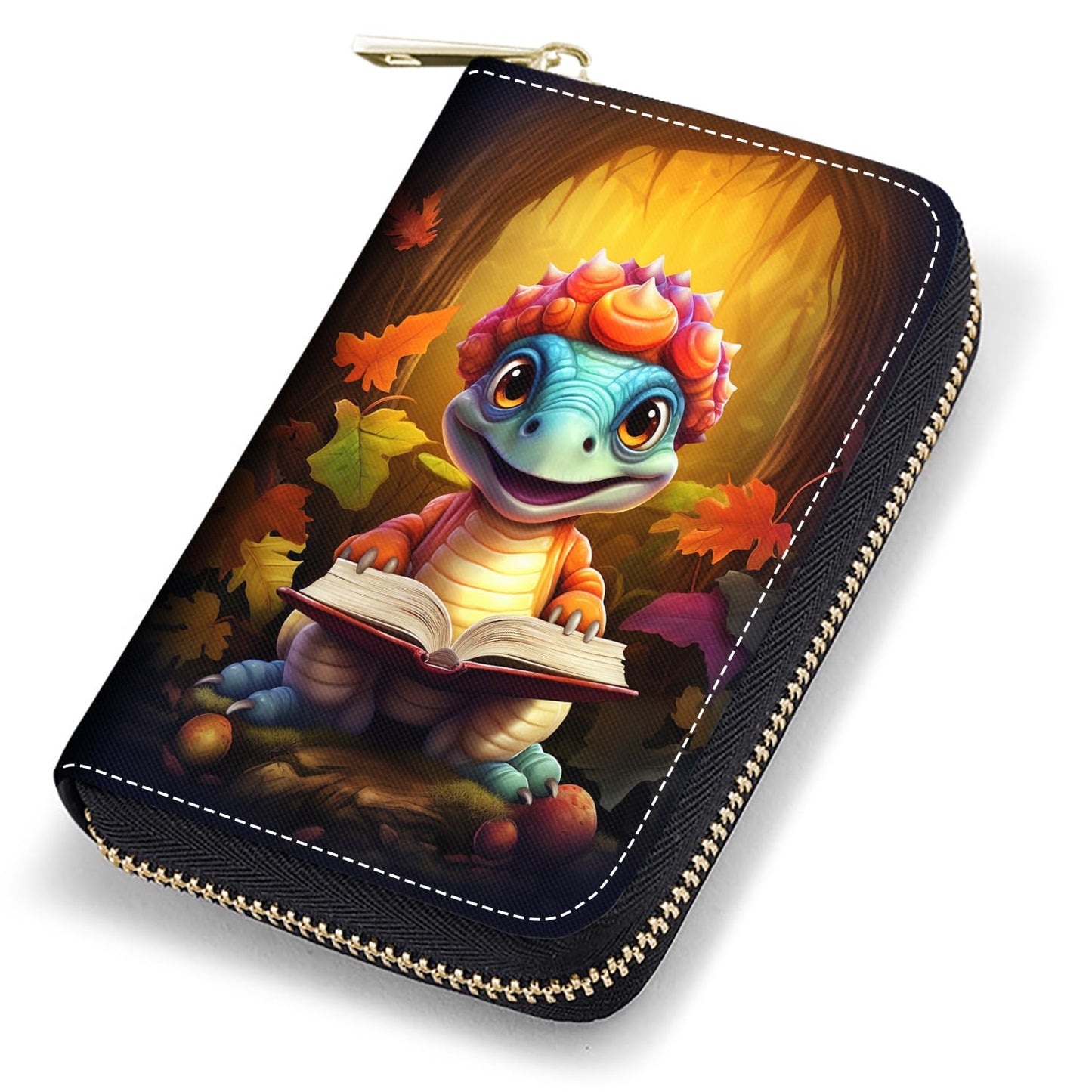 HOTCredit Card Holder Wallets for Women, RFID Blocking Small Leather Card Case Wallet with Zipper Accordion Wallets, Floral Quote Bible Verse Psalm 46:10