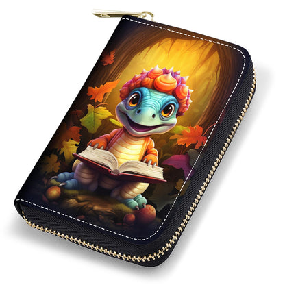 HOTCredit Card Holder Wallets for Women, RFID Blocking Small Leather Card Case Wallet with Zipper Accordion Wallets, Floral Quote Bible Verse Psalm 46:10