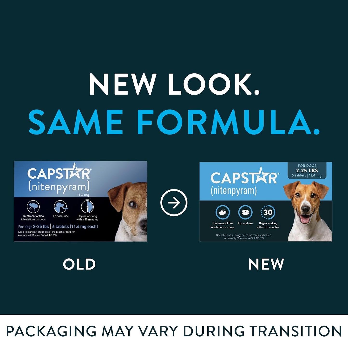 HOTCapstar (Nitenpyram) Fast-Acting Oral Flea Treatment for Dogs 2-25 Lbs, Vet-Recommended Medication Tablets, Flea Tablets for Dogs Start Killing in 30 Minutes, 6 Doses