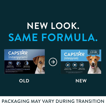 HOTCapstar (Nitenpyram) Fast-Acting Oral Flea Treatment for Dogs 2-25 Lbs, Vet-Recommended Medication Tablets, Flea Tablets for Dogs Start Killing in 30 Minutes, 6 Doses
