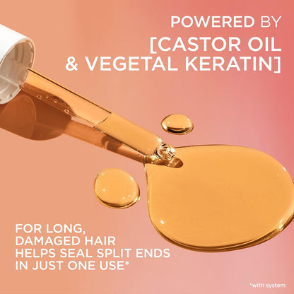 HOTL'Oreal Paris Elvive Dream Lengths Shampoo and Conditioner Set, Seals Split Ends, Hydrating & Strengthening Hair Repair, Fine Castor Oil and Vitamins B3 and B5, 56 Fl Oz Set
