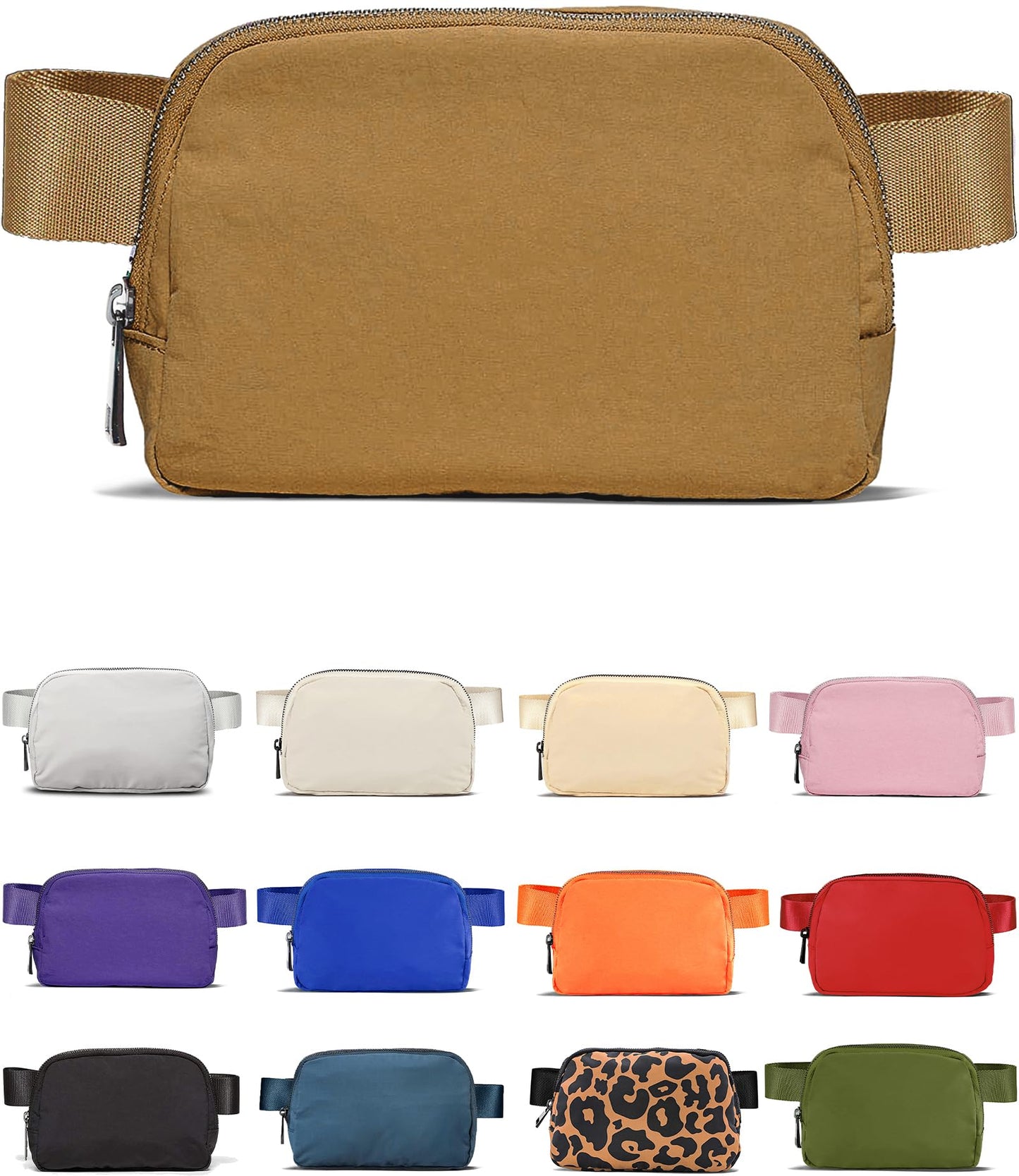 HOTYOSHUYUKI Fanny Pack Crossbody Bag Trendy Waterproof Small Sling Cross Body Purse for Women Men Fashion Waist Packs Mini Belt Pouch Chest Bum Hip Bag Lulu Dupes for Travel Vacation Running Black