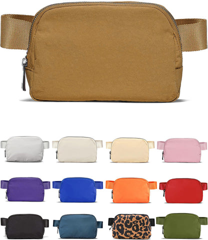 HOTYOSHUYUKI Fanny Pack Crossbody Bag Trendy Waterproof Small Sling Cross Body Purse for Women Men Fashion Waist Packs Mini Belt Pouch Chest Bum Hip Bag Lulu Dupes for Travel Vacation Running Black
