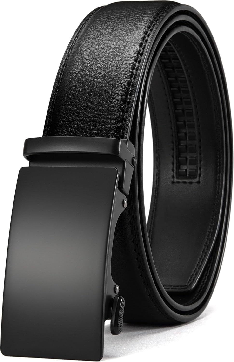 HOTCHAOREN Mens Belt - Mens Ratchet Belt Leather 1 3/8" for Dress Pant - Micro Adjustable Belt Fit Everywhere