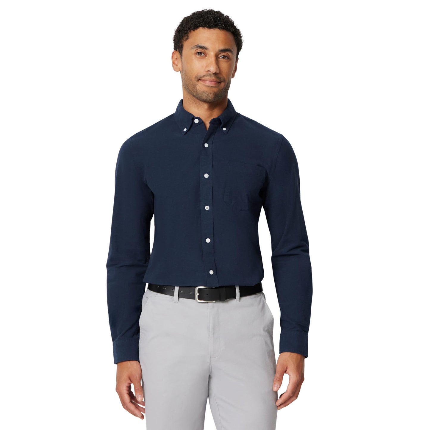 HOTAmazon Essentials Men's Long-Sleeve Pocket Oxford Shirt