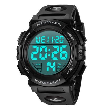 HOTL LAVAREDO Mens Digital Watch Sports Military Watches Waterproof Outdoor Chronograph Wrist Watches for Men with LED Back Ligh/Alarm/Date