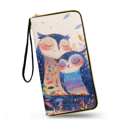 HOTMacaw Bird Lover Print Womens Wallet Leather Zip Around Wallet Tropical Forest Scarlet Macaw Parrot Long PU Leather Card Organizer Clutch with Wristlet
