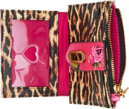 HOTBetsey Johnson Leopard Floral Bifold Wallet