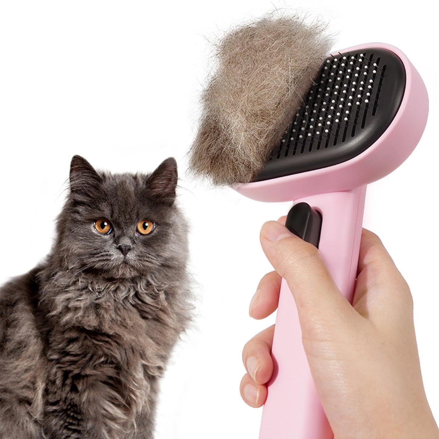 HOTAumuca Cat Brush for Shedding, Cat Brushes for Indoor Cats, Cat Brush for Long or Short Haired Cats, Cat Grooming Brush Cat Comb for Kitten Rabbit Massage Removes Loose Fur