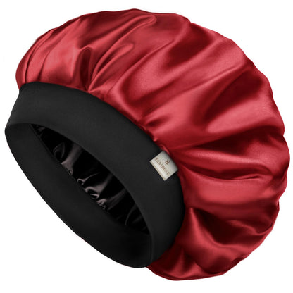 HOTYANIBEST Soft Satin Bonnet for Men Women, Sleep Cap to Maintain Moisture | Unisex Double Layer, Bonnet for Sleeping, Protect Hair, Natural Wave, Curly Coily, Reduce Frizz, Adjustable Sleep Hat