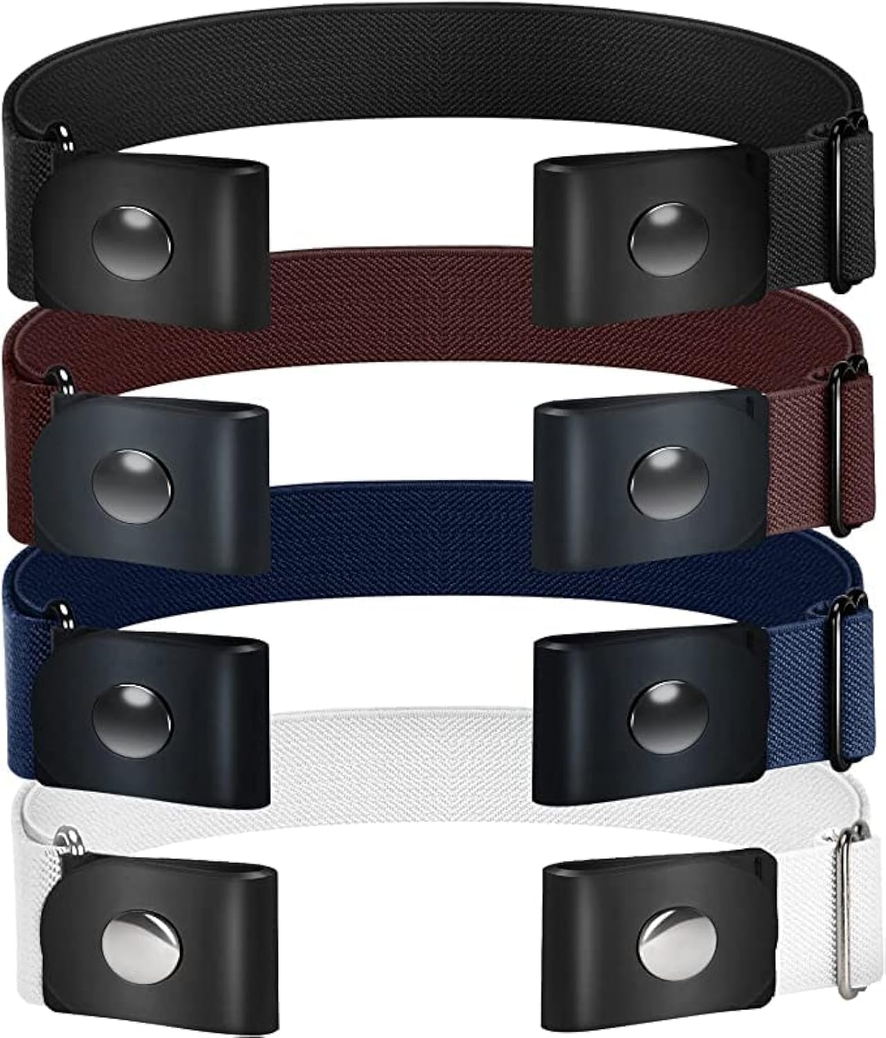 HOTTOURZOO Belts for Women/Men Buckle Free Elastic Belt Invisible No Buckle Stretch Waist Belt For Jean Pants,Dresses,No Bulge