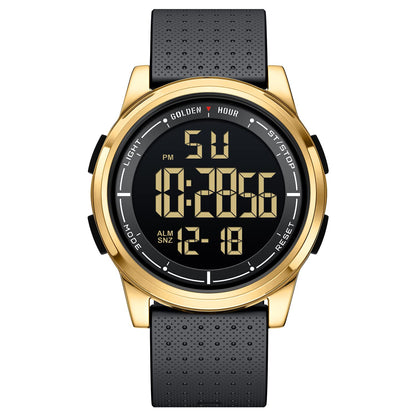 HOTGOLDEN HOUR Ultra-Thin Minimalist Sports Waterproof Digital Watches Men with Wide-Angle Display Rubber Strap Wrist Watch for Men Women