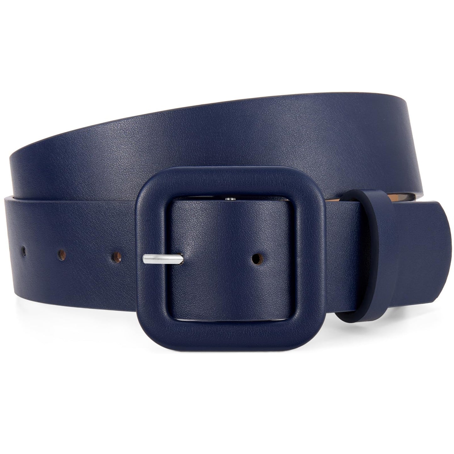 HOTWHIPPY Women Leather Belt Candy Color Fashion Square Buckle Belt Ladies Belt for Jeans Pants Dresses