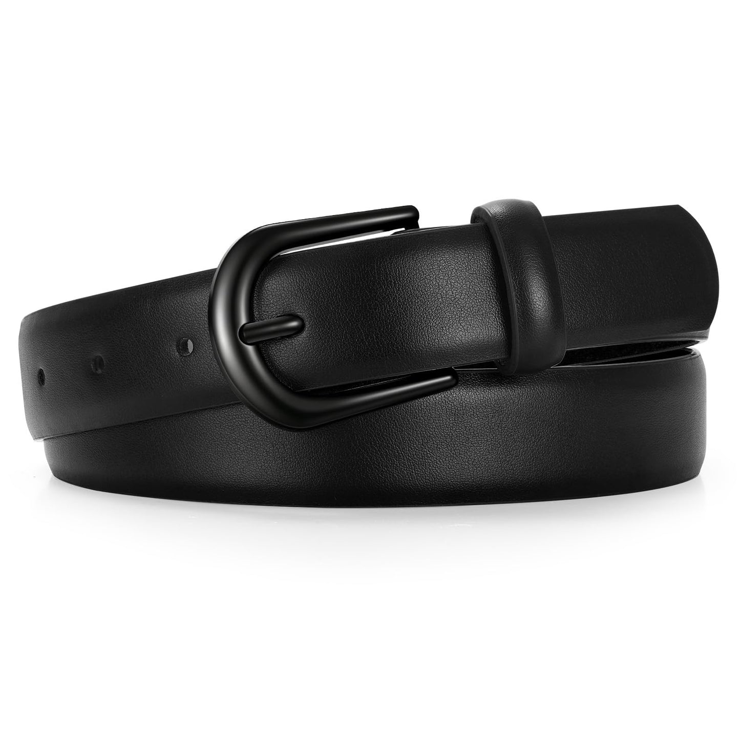 HOTJASGOOD Leather Belt Women Belts for Jean Pants with Gold Buckle Fashion Ladies Waist Belt