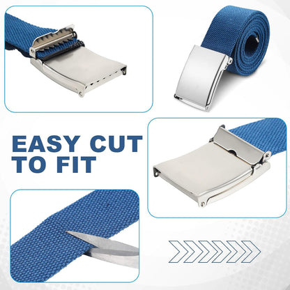 HOTGeyoga 6 Pack Golf Belts for Men Men's Golf Web Belt Nylon Web Belt Size up to 55" Adjustable Solid Nylon Belt