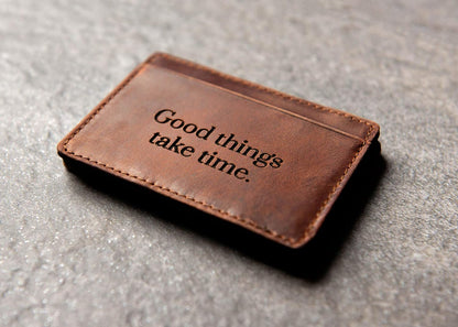 HOTPersonalized Distressed Leather Flip Wallet by Left Coast Original