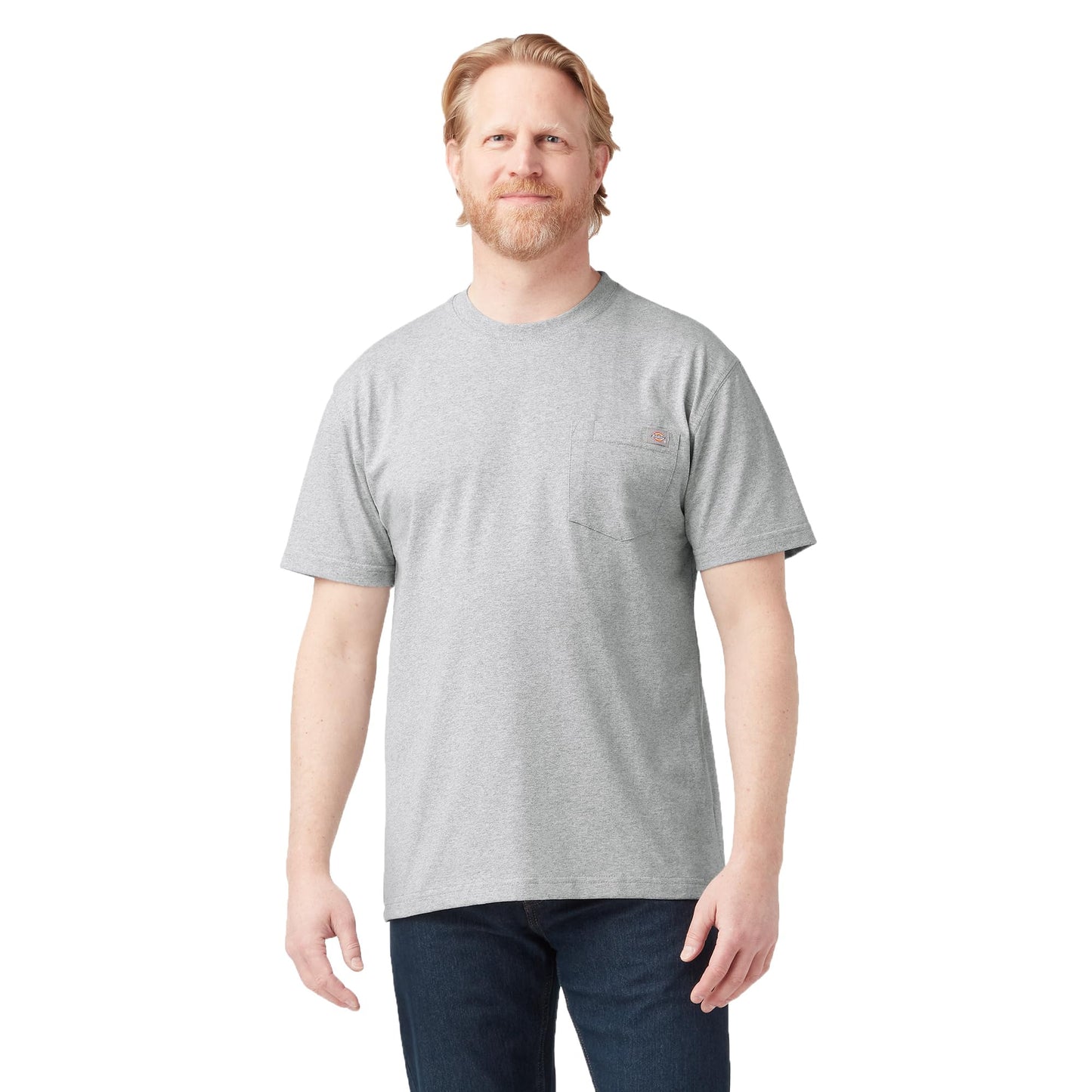 HOTDickies Men's Heavyweight Heathered Short Sleeve Pocket T-Shirt
