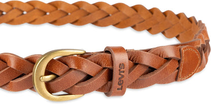 HOTLevi's Women's Fully Adjustable Casual Leather Braided Belt for Jeans and Dresses