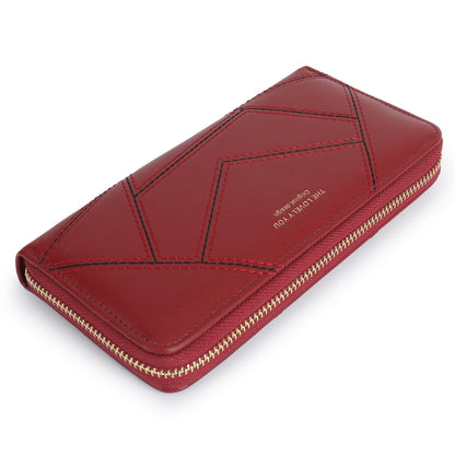 HOTLuxury Women Wallet With Cell Phone Pouch,Card Slots,Zip Pocket | Green Elegant Clutch Ladies Wallets,Soft PU Leather,Waterproof,Cards Organization For Women,Ladies,Daily,Travel