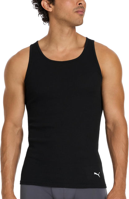 HOTPuma Men's 5 Pack Cotton Rib Tank Top