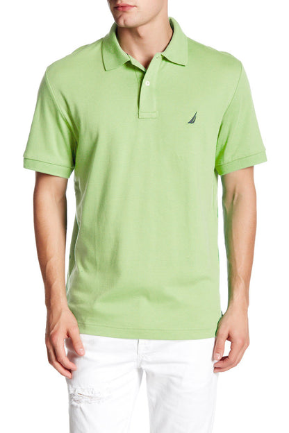HOTNautica Men's Classic Fit Short Sleeve Dual Tipped Collar Polo Shirt