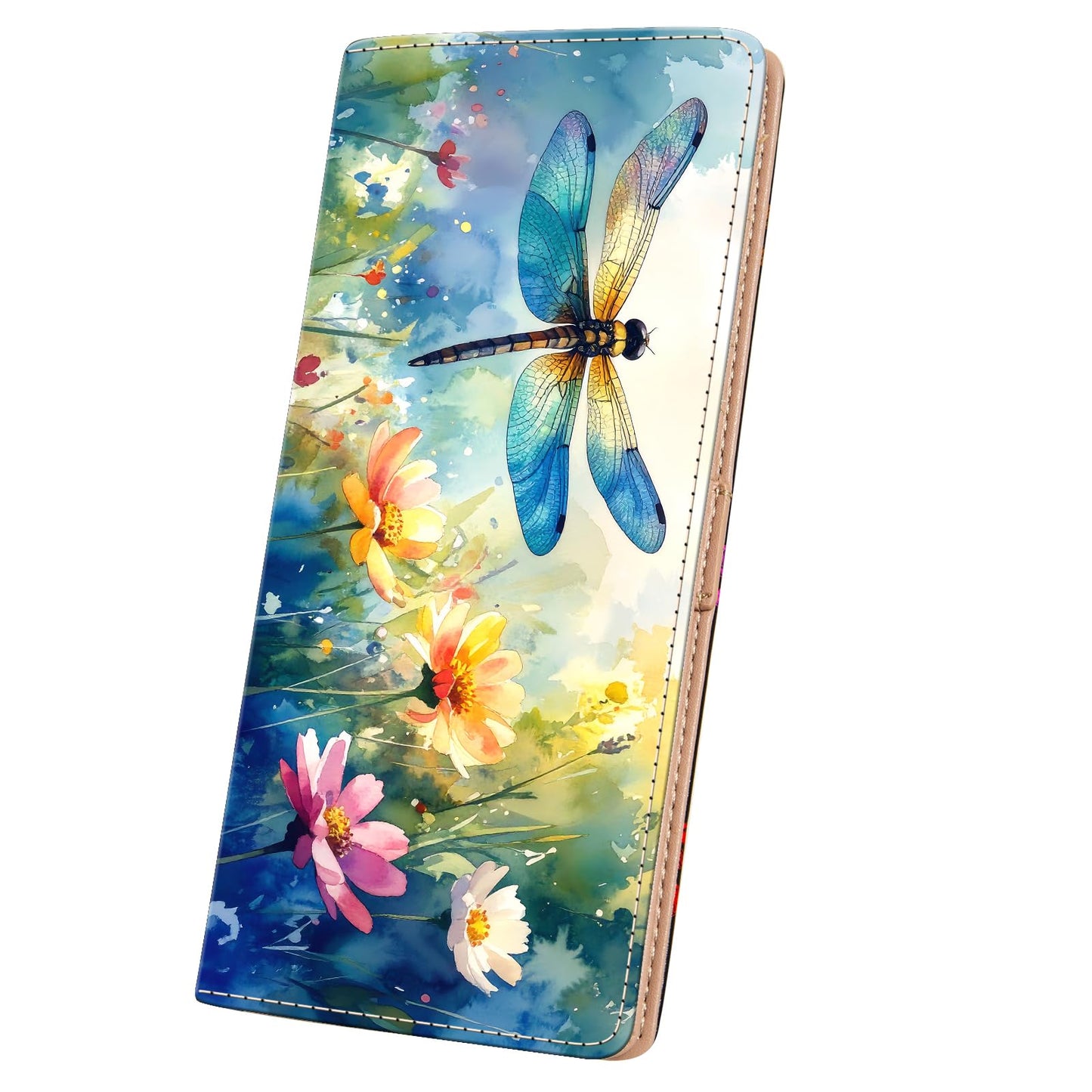 HOTWallets for Women RFID Wallet Cute Girls Ultra Slim Compact Clutch Long Credit Card Holder Floral Travel Wallet personalized Coin Pocket (Rose Skull)