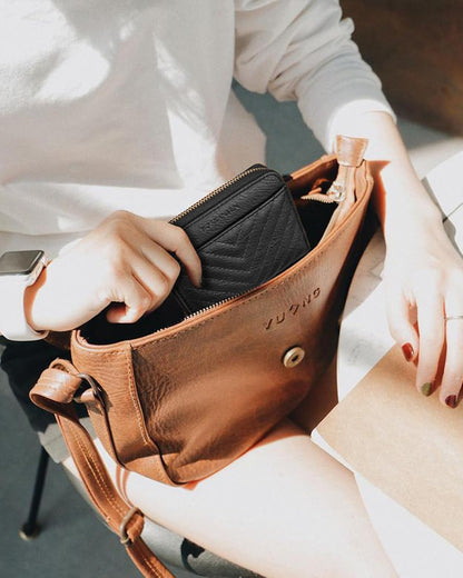 HOTBOSTANTEN Small Sling Bag for Women ＆ Leather Wallet Women RFID Blocking Credit Card Holder