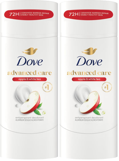 HOTDove Advanced Care Antiperspirant Caring Coconut, 2 Count Deodorant Stick for Women, for 48 Hour Protection And Soft And Comfortable Underarms, 2.6 oz