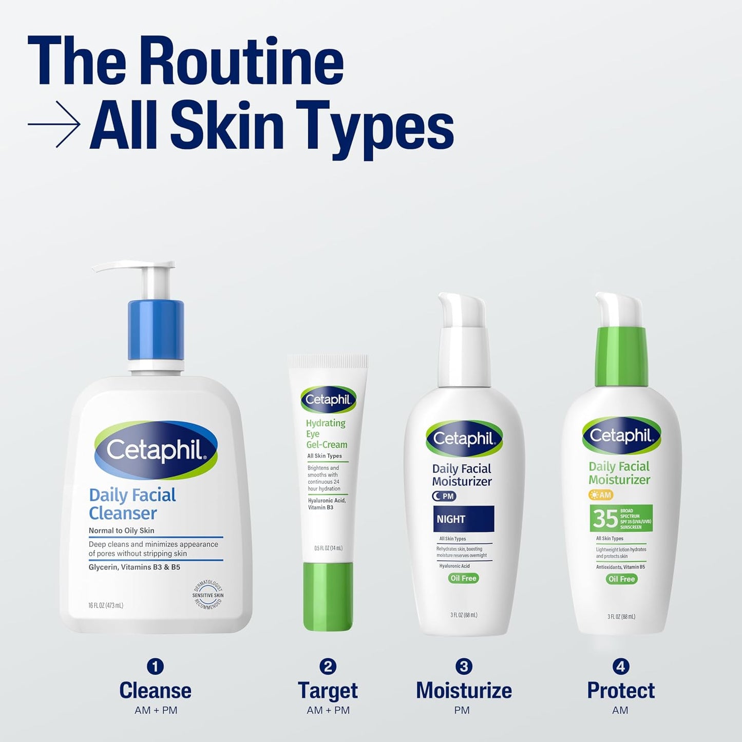 HOTCetaphil Face Moisturizer, Daily Oil Free Facial Moisturizer with SPF 35, For Dry or Oily Combination Sensitive Skin, Fragrance Free Face Lotion