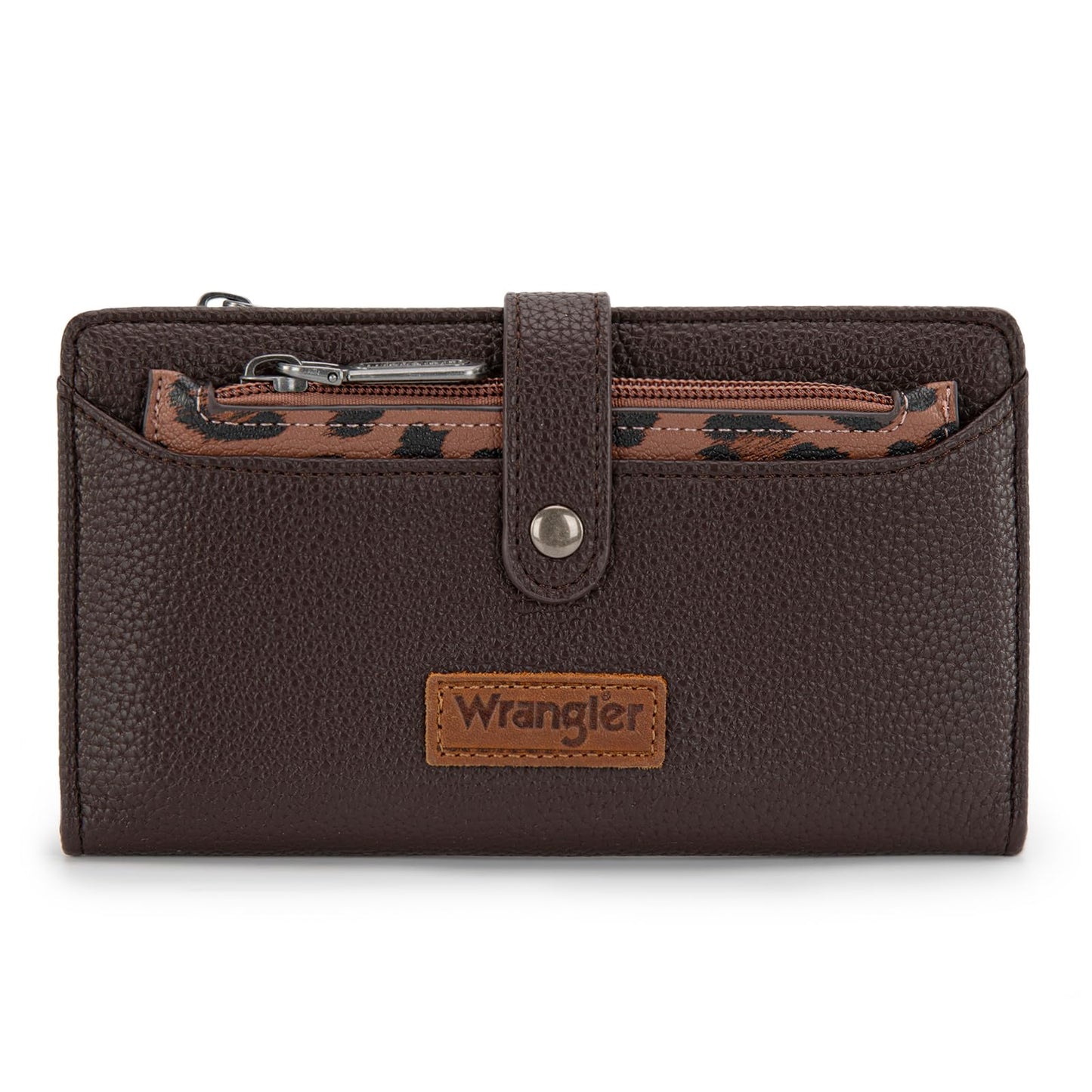 HOTMontana West X Wrangler Wallet Women Bifold Wallets, Card Cases & Money Organizers Leopard Print Credit Card Wallet Ladies Female Western Wallets with RFID Lining and Coin Purse