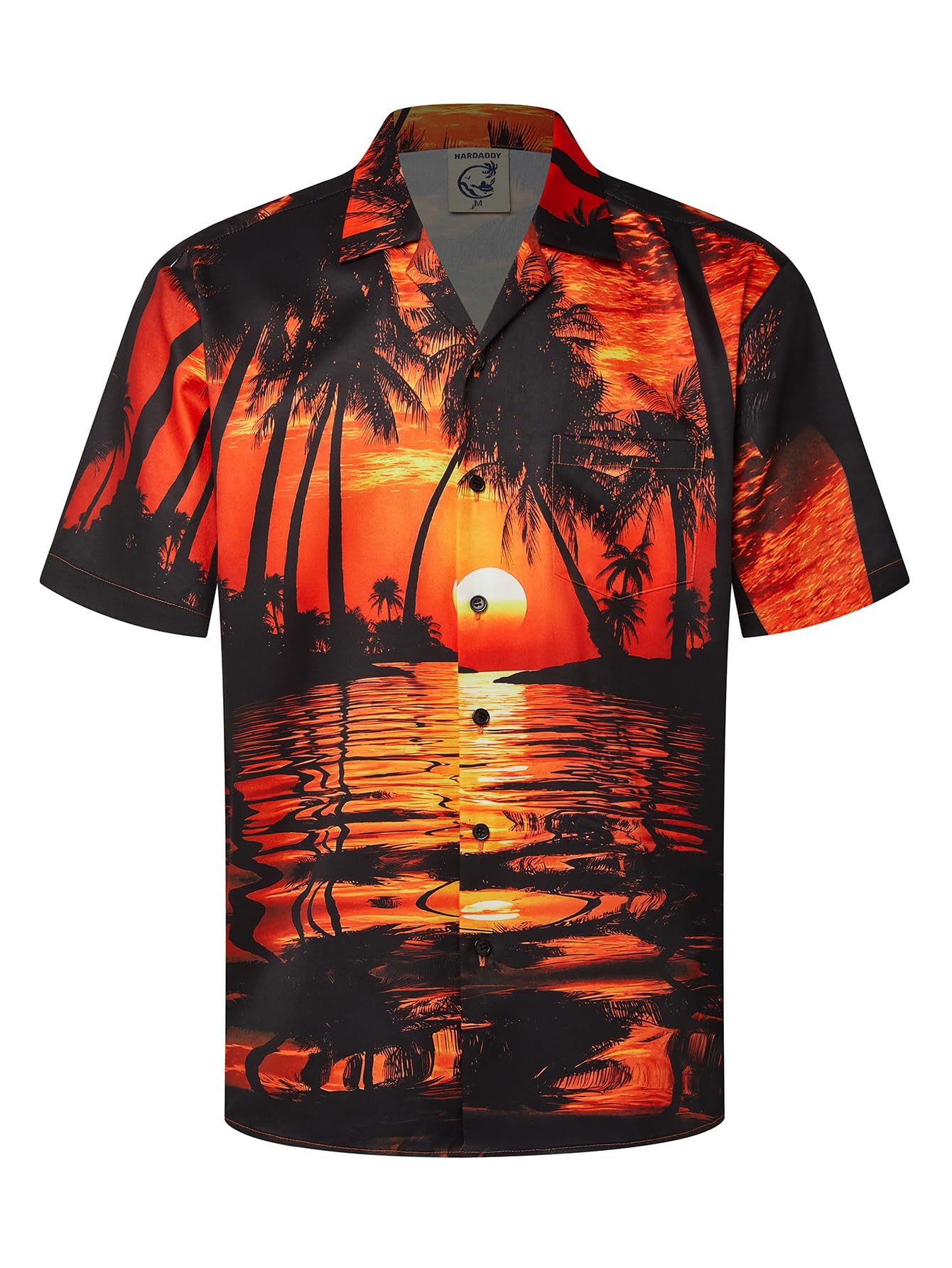 HOTHardaddy Men's Hawaiian Shirt Short Sleeves Coconut Printed Button Down Summer Beach Casual Shirts