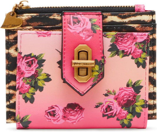 HOTBetsey Johnson Leopard Floral Bifold Wallet
